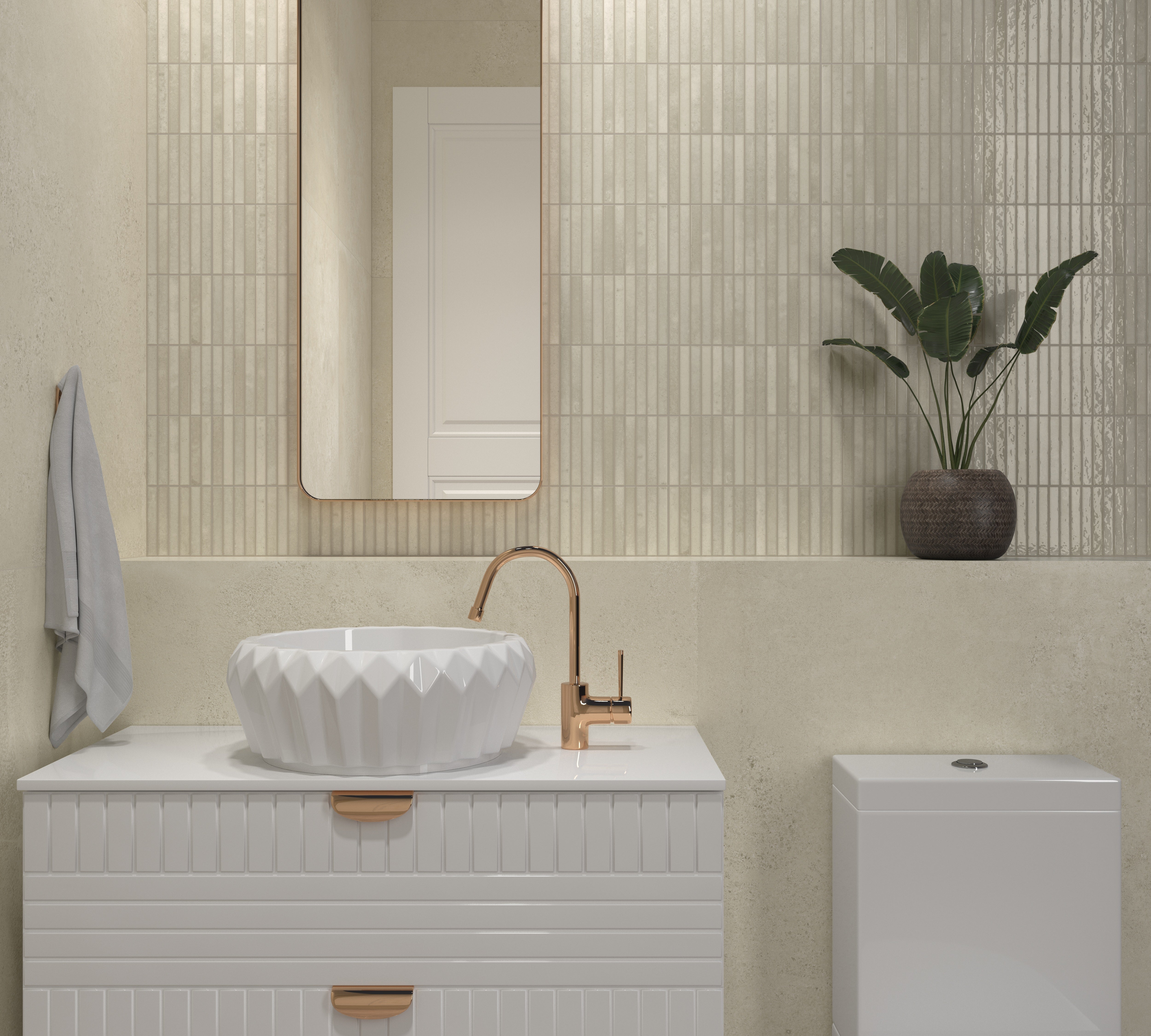 KIT KAT MOSAIC SHEET | IVORY | 115X231MM