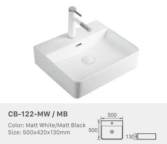 BASIN | MATT BLACK | CB-122-MB