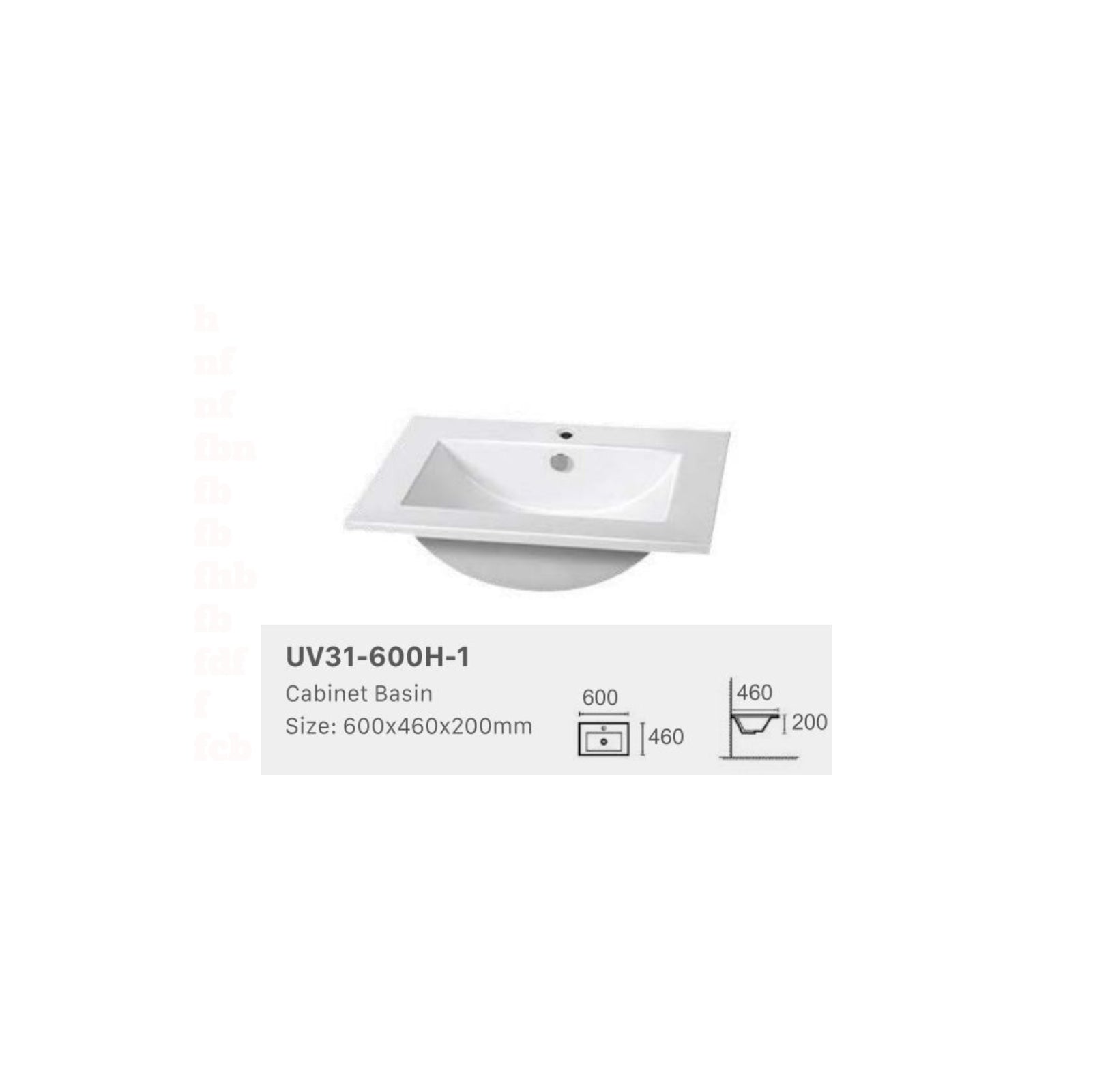 WILLOW | 600MM WALL HUNG VANITY WITH CERAMIC TOP