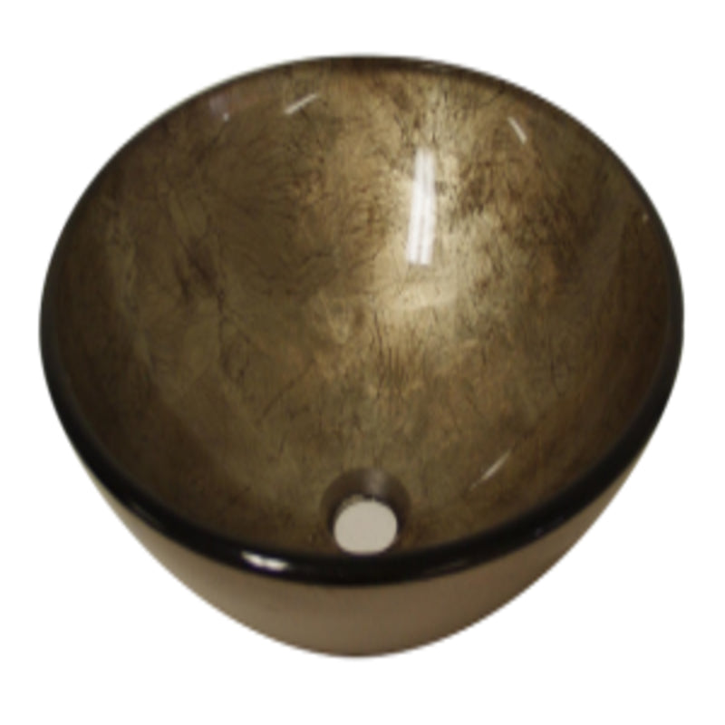 GOLD | OVAL ABOVE COUNTER GLASS BASIN