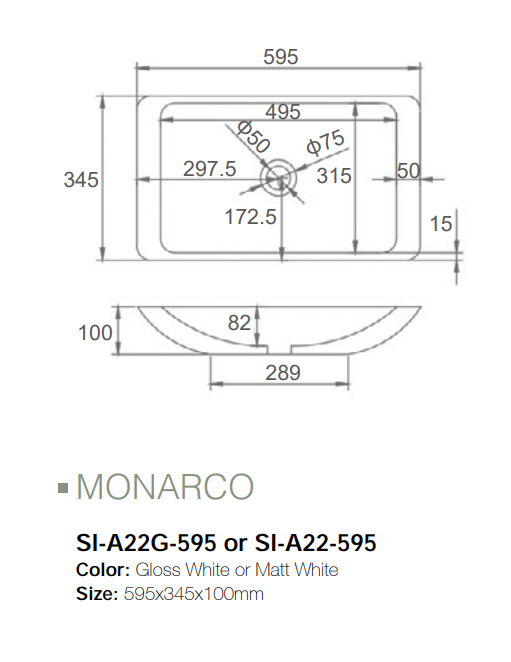 MONARCO | ABOVE SOLID SURFACE BASIN