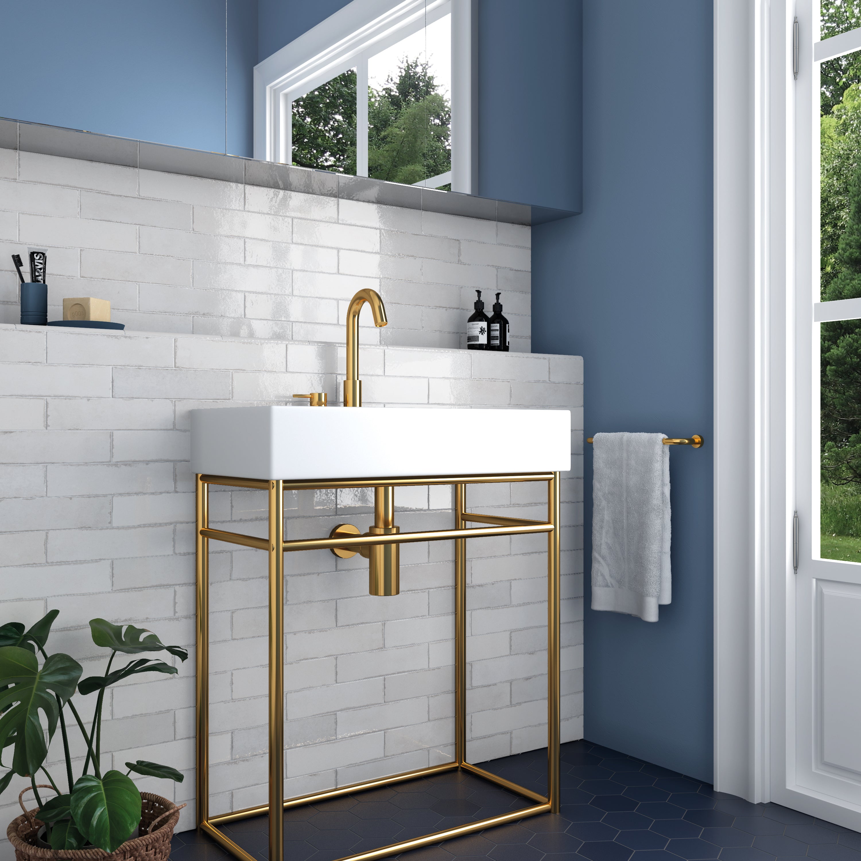 TRIBECA | GYPSUM WHITE GLOSS | PORCELAIN | 60X246X9MM