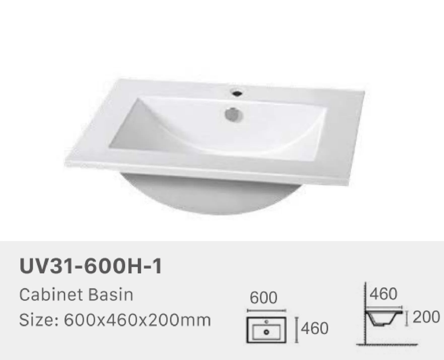 ELENA | 600MM WALL HUNG VANITY WITH CERAMIC TOP